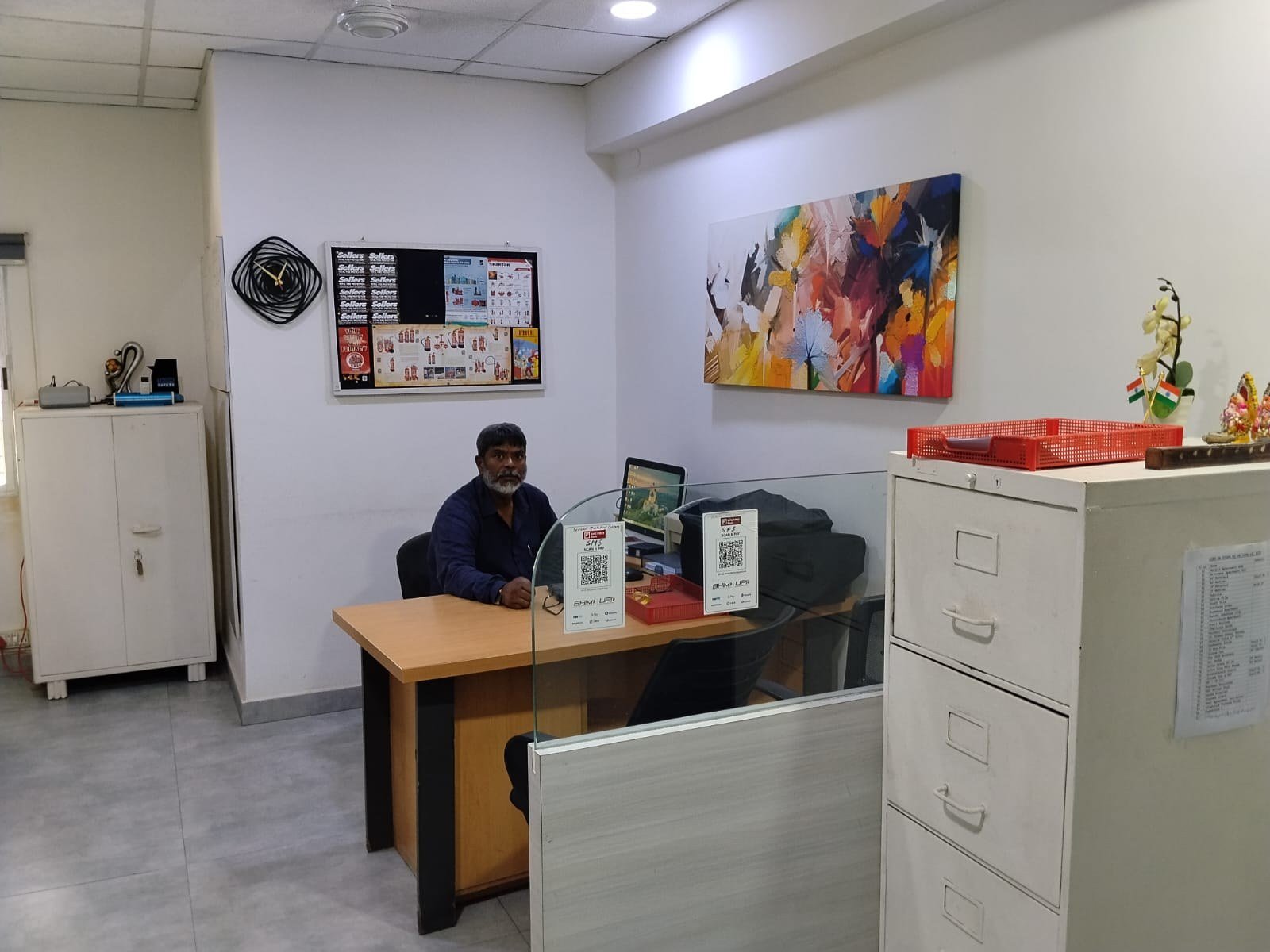 Sellers office reception and work area