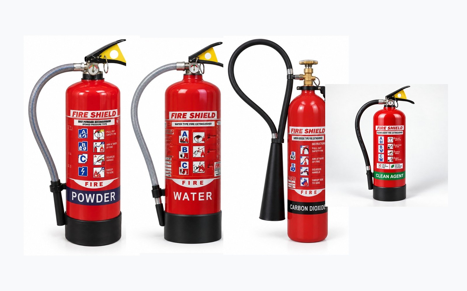 Portable fire extinguisher product range
